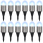 Solar Ground Lights 12-Pack White LED Lights