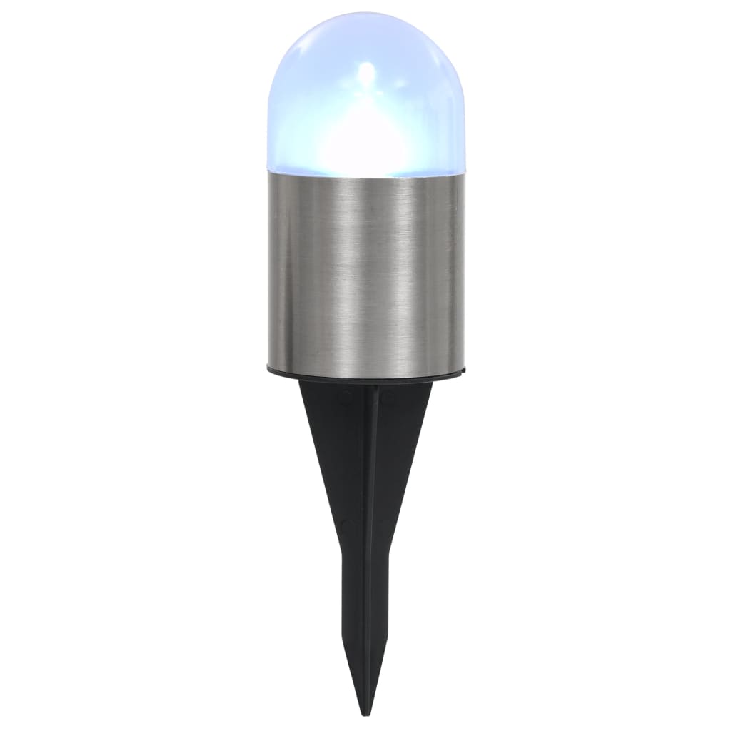 Lámparas solares de suelo 12 unidades luces LED blanco