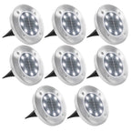 Lámparas solares de suelo 12 unidades luces LED blanco
