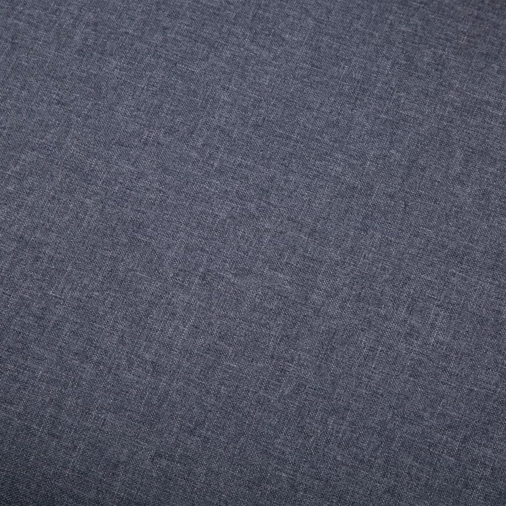 Reposapiés tapizado de tela 73x43x42 cm gris oscuro