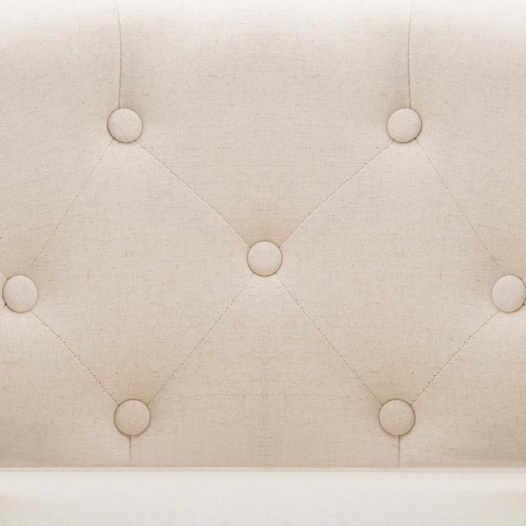 Sillón de tela beige