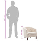 Sillón de tela beige