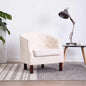 Poltrona de tecido bege