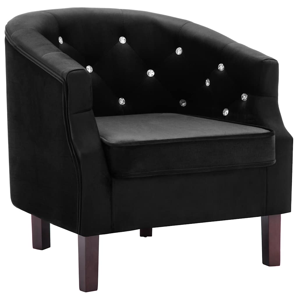 Sillón de terciopelo negro