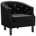 Sillón de terciopelo negro