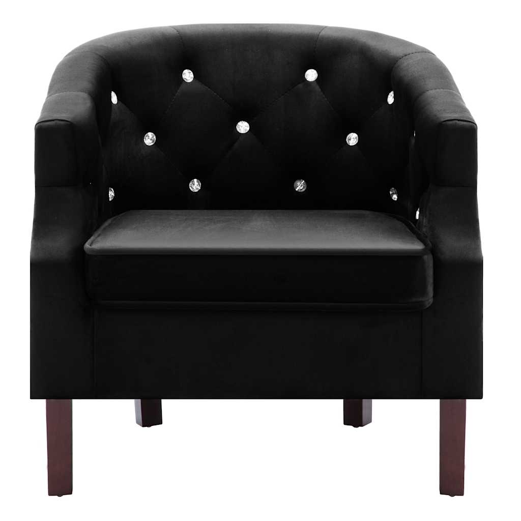 Sillón de terciopelo negro