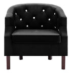 Sillón de terciopelo negro