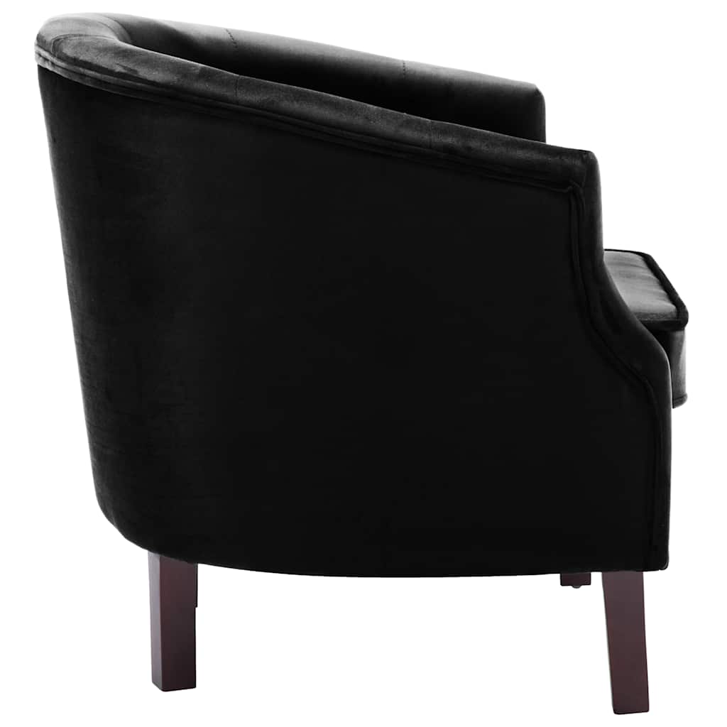 Sillón de terciopelo negro