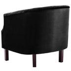 Sillón de terciopelo negro