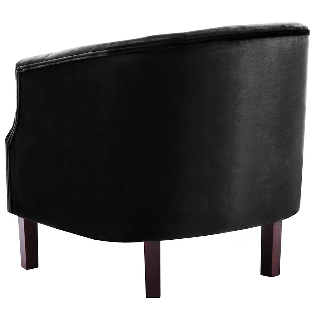 Sillón de terciopelo negro