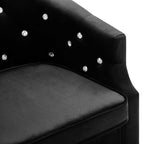 Sillón de terciopelo negro