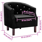 Sillón de terciopelo negro