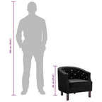 Sillón de terciopelo negro
