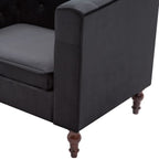 Sillón de terciopelo negro
