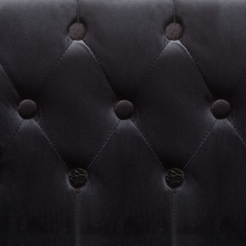Sillón de terciopelo negro