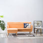 L-shaped sofa upholstered in light grey fabric 171.5x138x81.5 cm