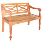 Batavia solid mahogany white bench 98 cm