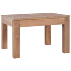 Mesa de centro madera teca maciza acabado natural 60x60x40 cm
