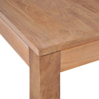 Mesa de centro madera teca maciza acabado natural 60x60x40 cm