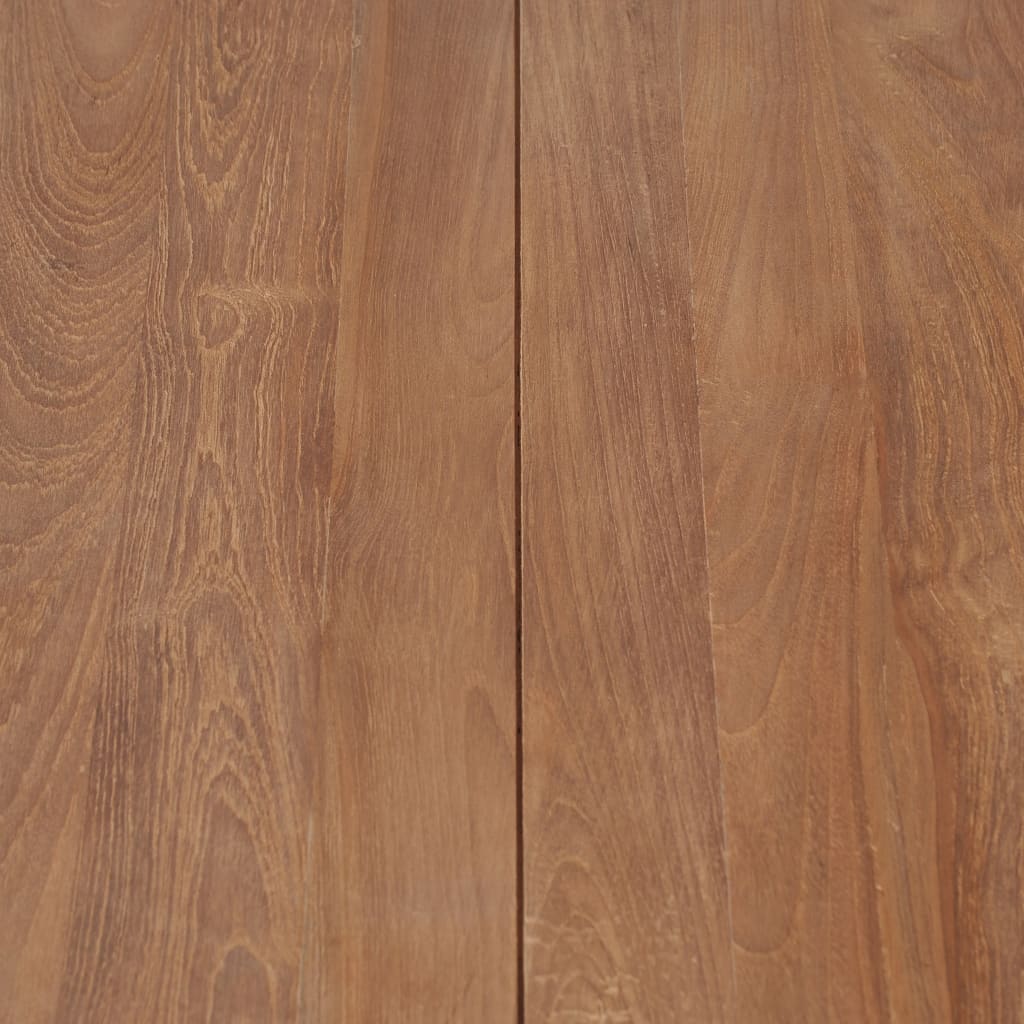 Mesa de centro madera teca maciza acabado natural 60x60x40 cm