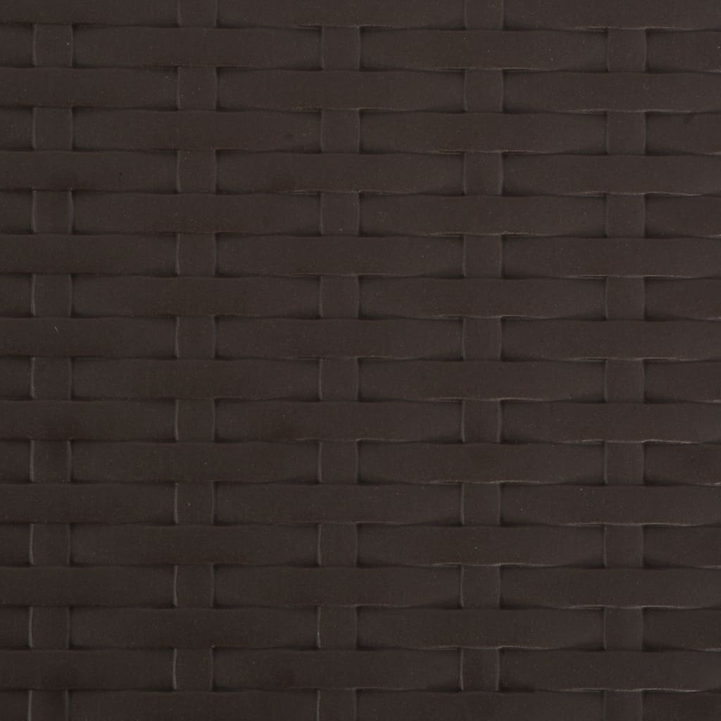 Taburete jardín plegable 2 uds HDPE acero marrón look ratán