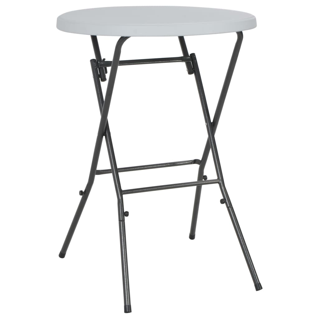 Mesa de jardín plegable HDPE blanca 80x110 cm