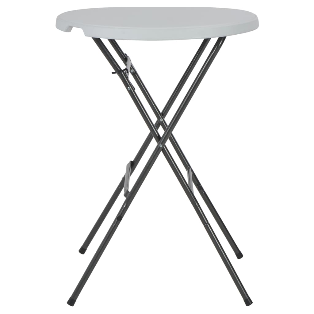 Mesa de jardín plegable HDPE blanca 80x110 cm