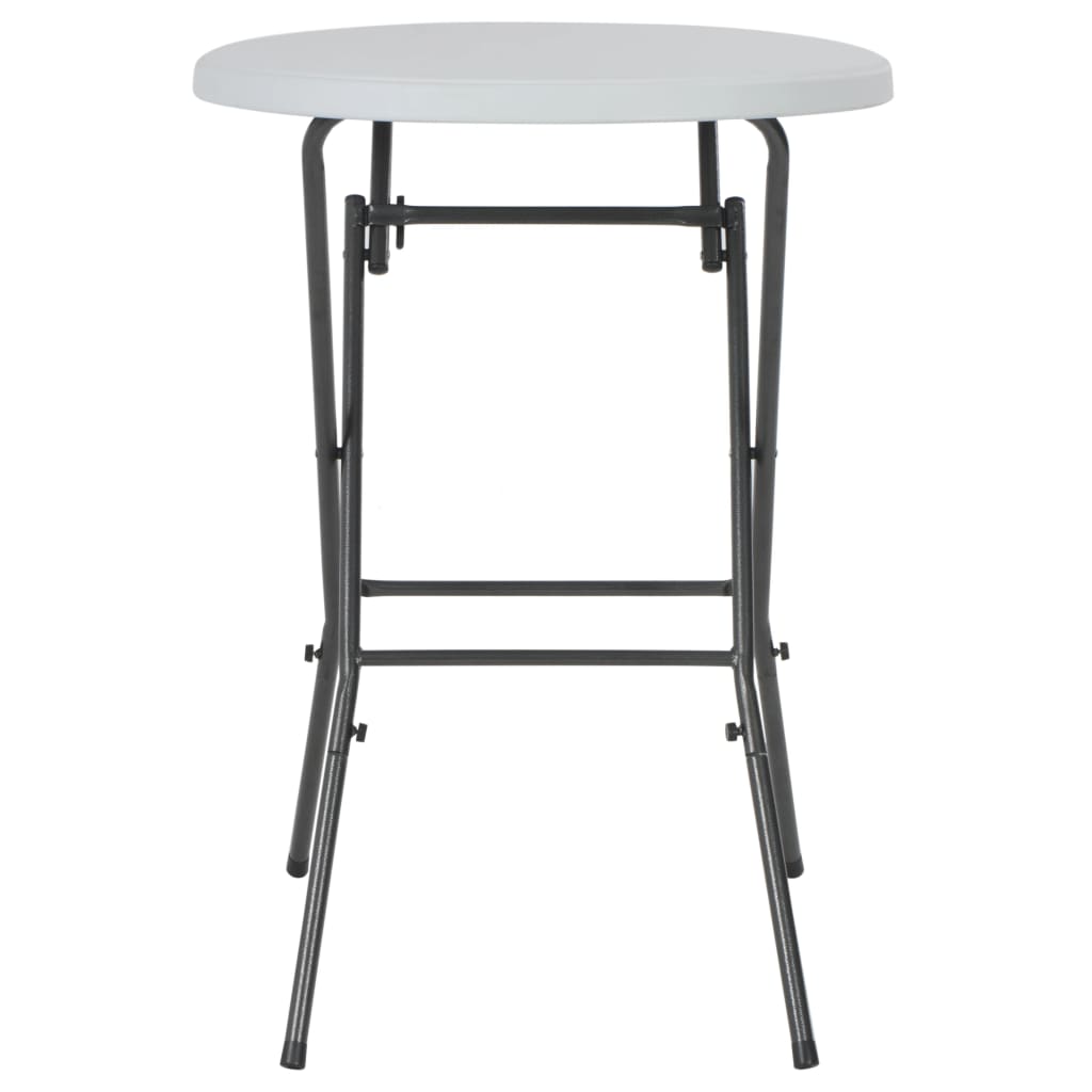 Mesa de jardín plegable HDPE blanca 80x110 cm