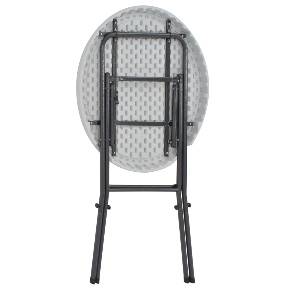 Mesa de jardín plegable HDPE blanca 80x110 cm