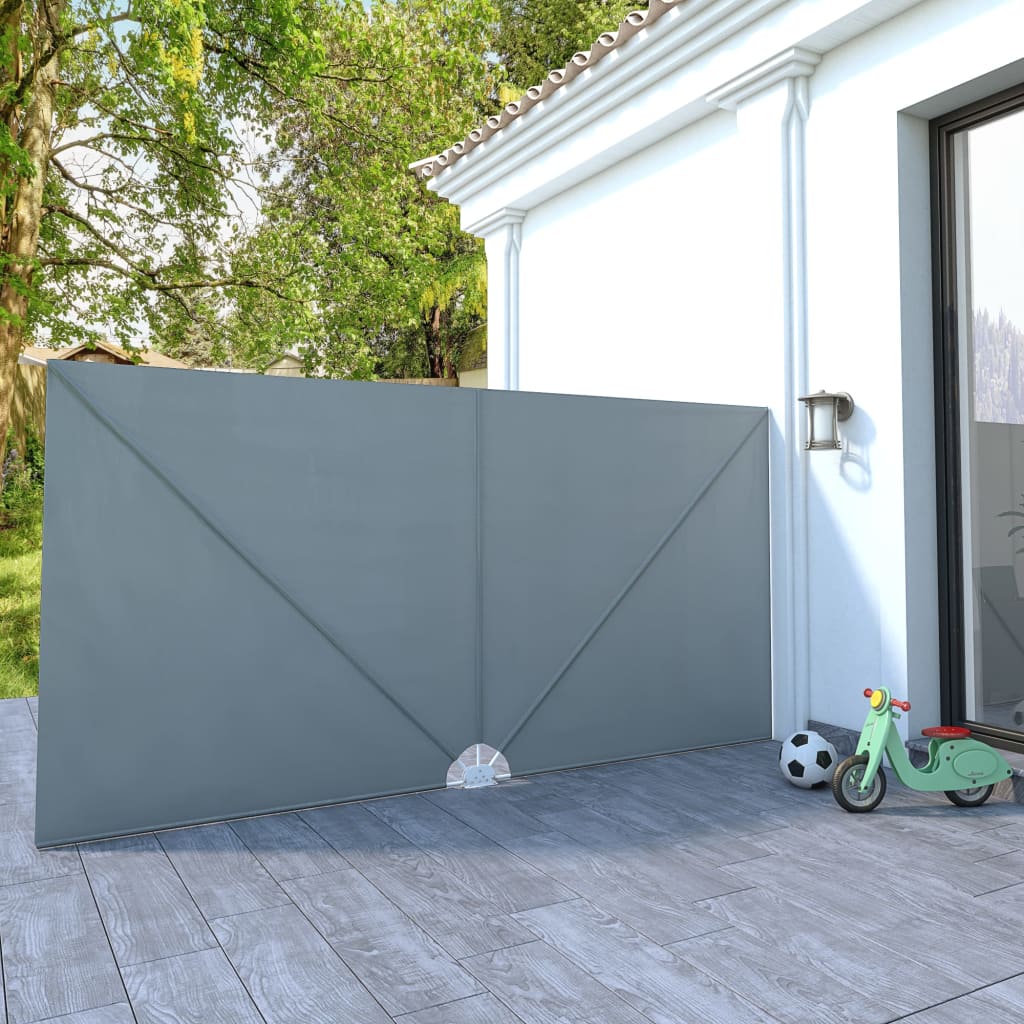 Cream 140x140 cm Foldable Balcony Side Awning