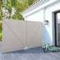 Toldo lateral plegable de balcón color crema 140x140 cm