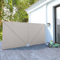 Toldo lateral plegable de balcón color crema 140x140 cm