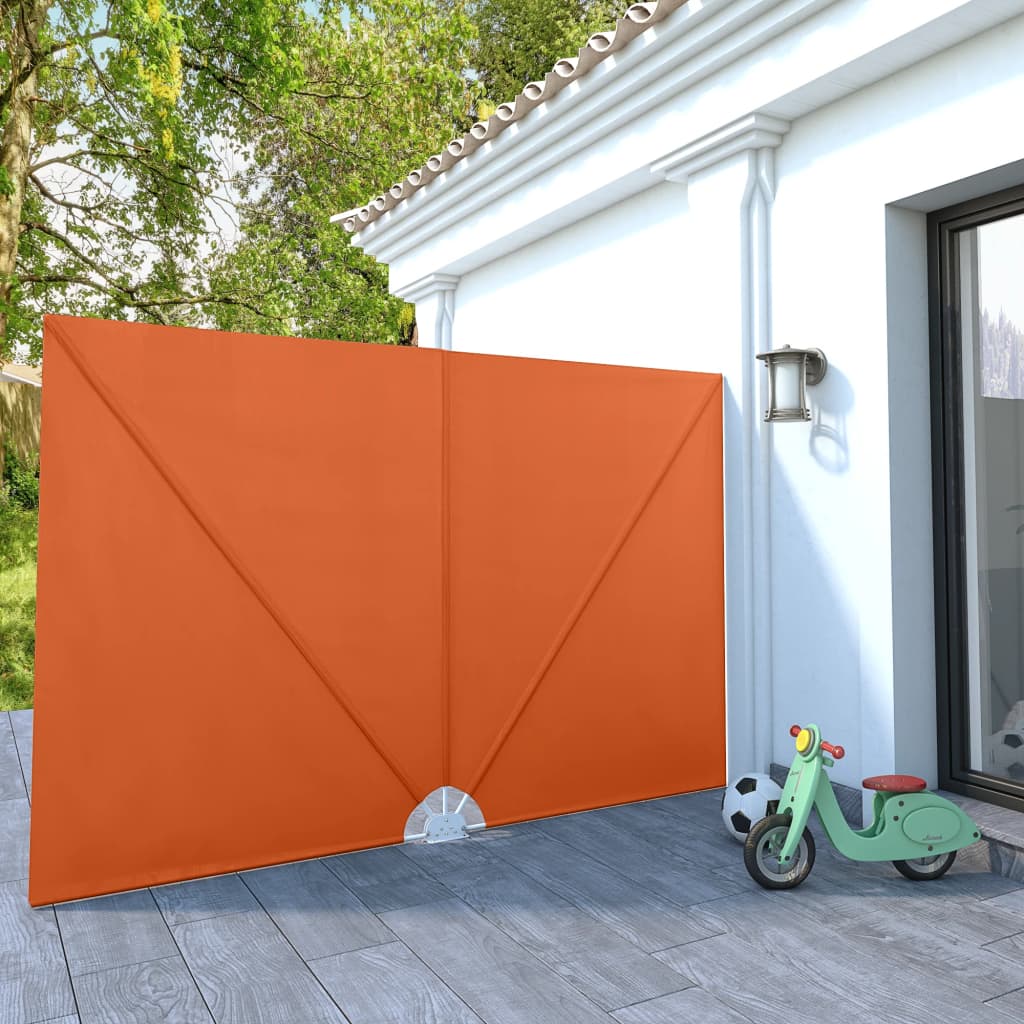 Cream 140x140 cm Foldable Balcony Side Awning
