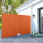 Toldo lateral plegable de balcón color crema 140x140 cm