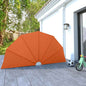 Toldo lateral plegable de balcón color crema 140x140 cm