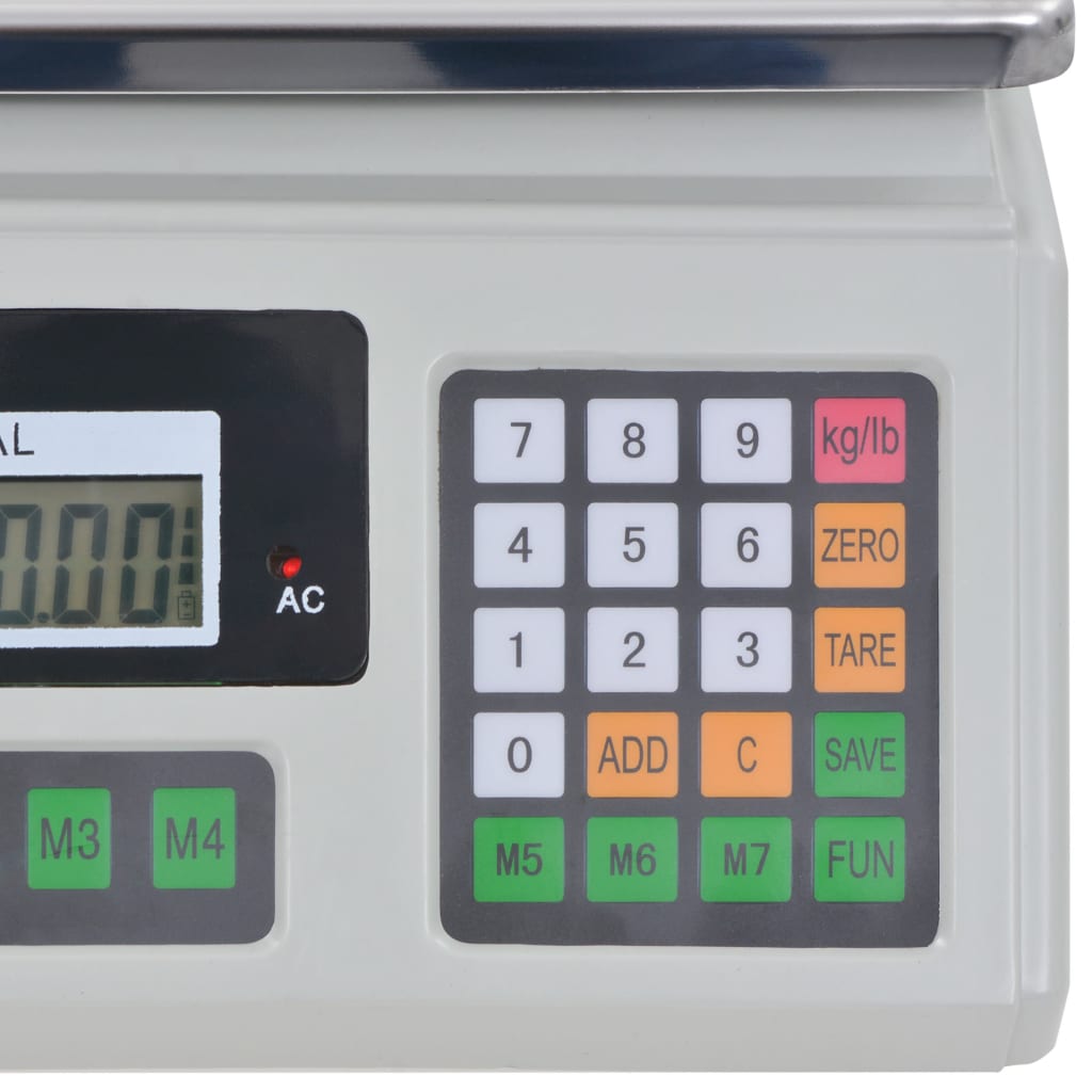 Báscula digital 30 kg con batería recargable