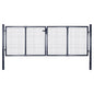 Puerta de jardín de malla acero galvanizado 100 x 125 cm gris
