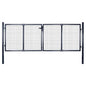 Puerta de jardín de malla acero galvanizado 100 x 125 cm gris