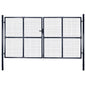 Puerta de jardín de malla acero galvanizado 100 x 125 cm gris