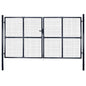 Puerta de jardín de malla acero galvanizado 100 x 125 cm gris