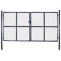 Puerta de jardín de malla acero galvanizado 100 x 125 cm gris