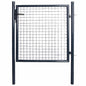 Puerta de jardín de malla acero galvanizado 100 x 125 cm gris