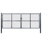 Puerta de jardín de malla acero galvanizado 100 x 125 cm gris