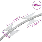 Alambre concertina con clips acero galvanizado 300 m
