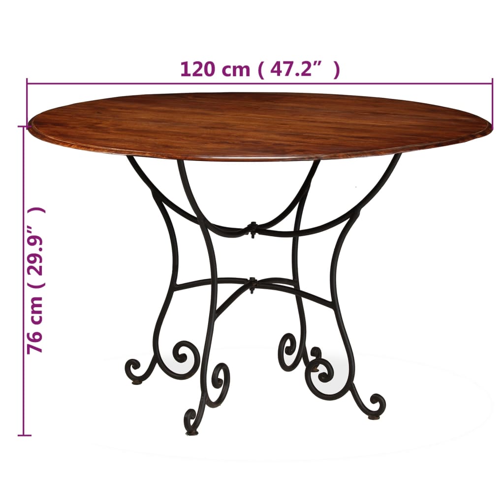 Juego de mesas de comedor 5 piezas madera maciza de acacia