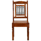 Juego de mesas de comedor 5 piezas madera maciza de acacia