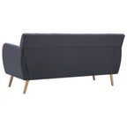 Sofá de 3 plazas tapizado de tela gris oscuro 172x70x82 cm