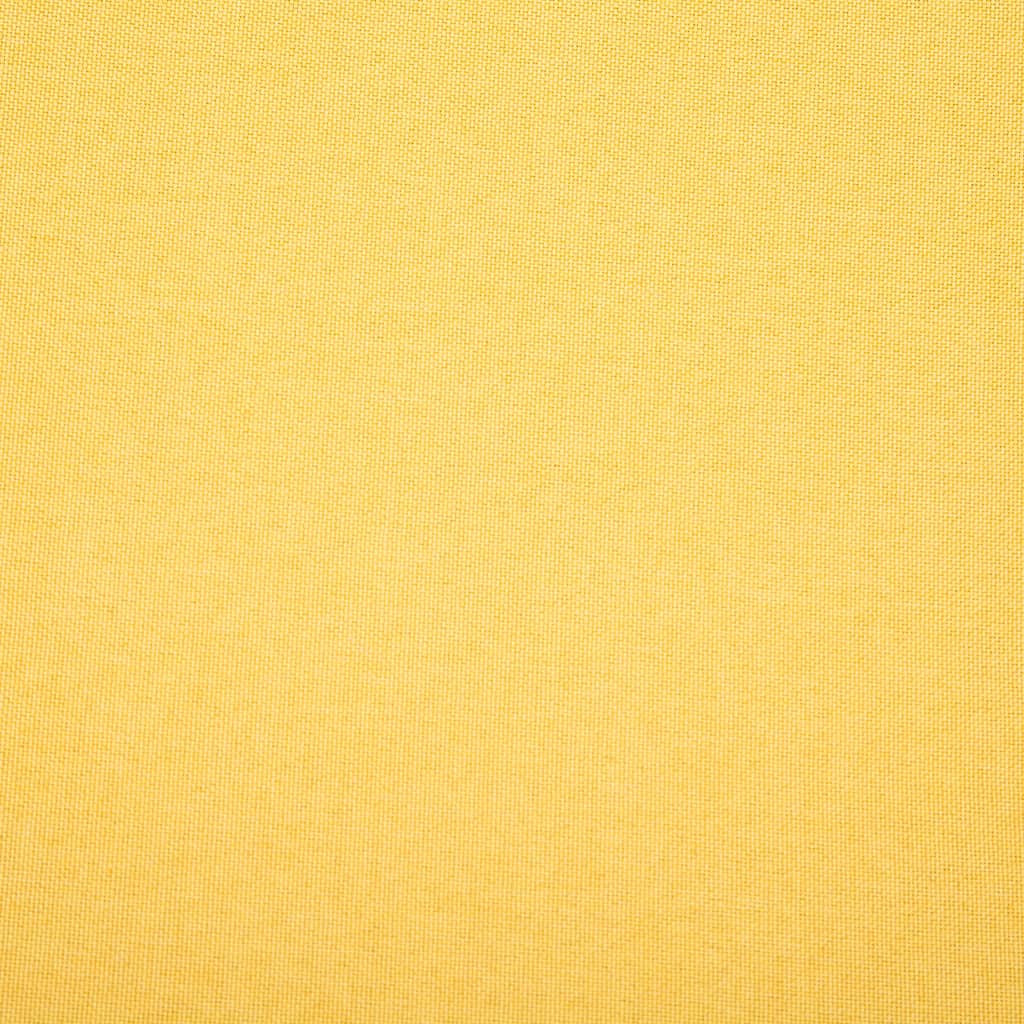 Sofá de 3 plazas tapizado de tela amarillo 172x70x82 cm