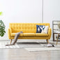 3-seater fabric sofa yellow 172x70x82 cm