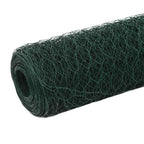 Alambrada de gallinero acero revestimiento PVC verde 25x1,2 m